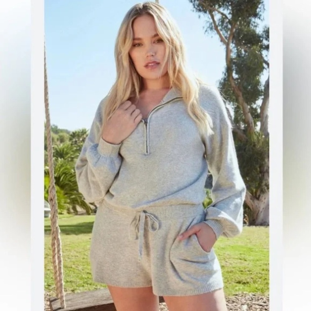 NWT Spiritual Gangster Super Soft Funnel Neck Romper Knit Sweater Jumpsuit XS - Picture 2 of 16